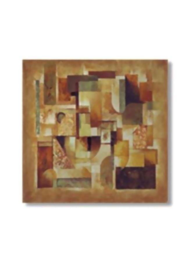 Decorative Wall Art With Frame Beige/Brown 30x30cm
