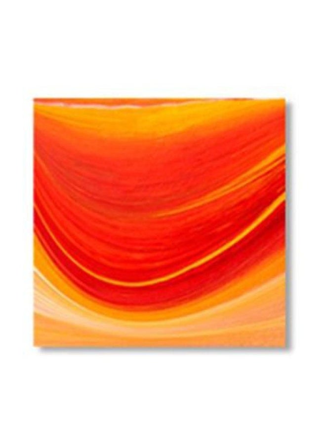 PHOTOBLOCK Decorative Wall Painting With Frame Red/Yellow 24x24cm