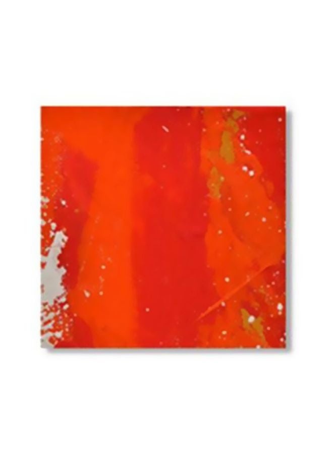 لوحة جدارية لتزيين الحائط مع إطار أحمر/ برتقالي/ أصفر 34×34سم