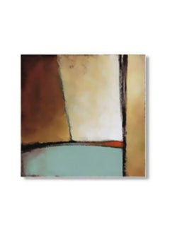 Decorative Wall Painting With Frame Beige/Brown/Blue 15x15cm