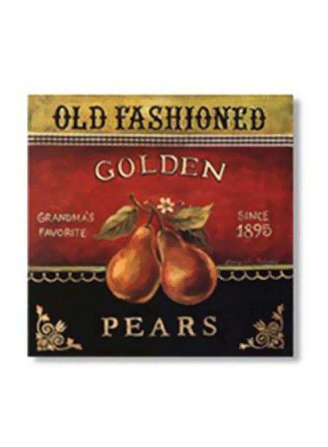 Decorative Wall Painting With Frame Yellow/Red/Black 24x24cm