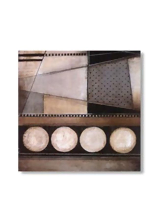 بوستر جداري للتزيين مع إطار رمادي/ بني/ أسود 30x30سم