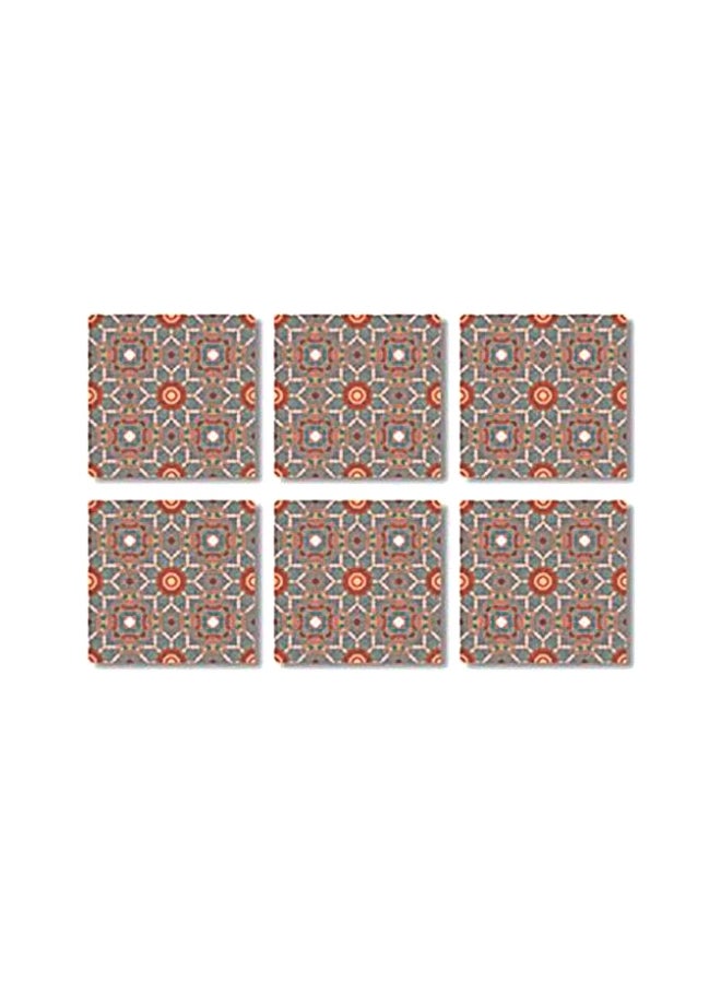 PHOTOBLOCK 6-Piece Decorative Printed Coaster Set Multicolour 9x9cm 