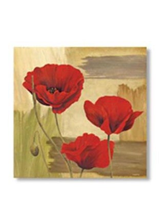 Decorative Wall Poster With Frame Beige/Green/Red 30x30cm - v1565953889/N29116065A_1
