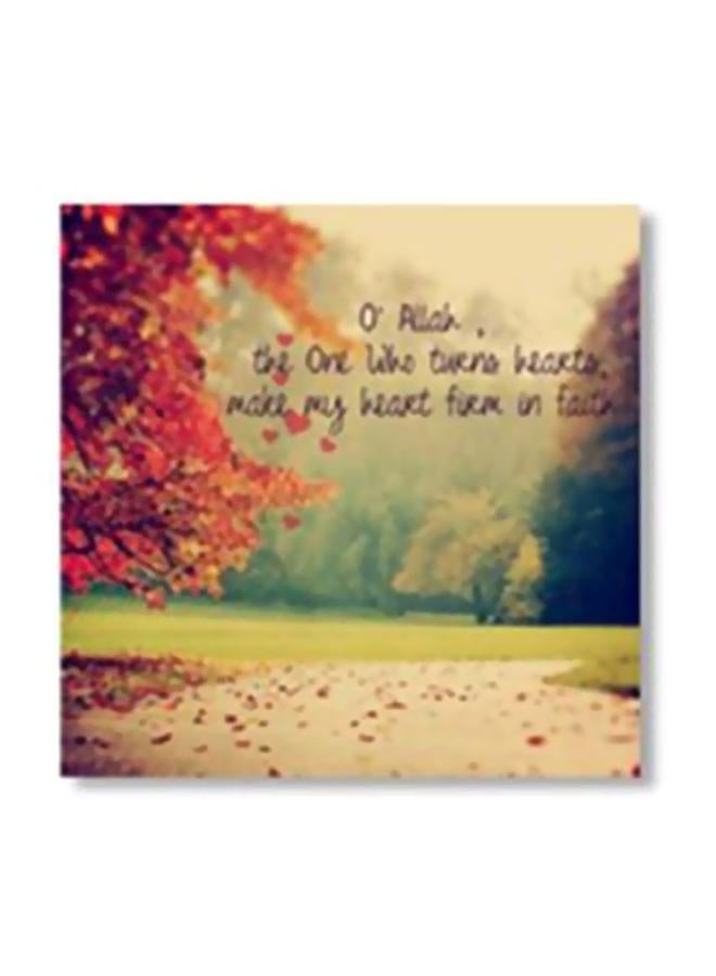 بوستر جداري للتزيين مع إطار أخضر/ برتقالي/ أسود 20x20سم