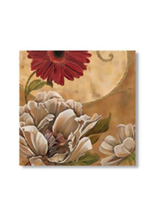 PHOTOBLOCK Decorative Wall Painting With Frame Beige/Red/Green 24x24cm 