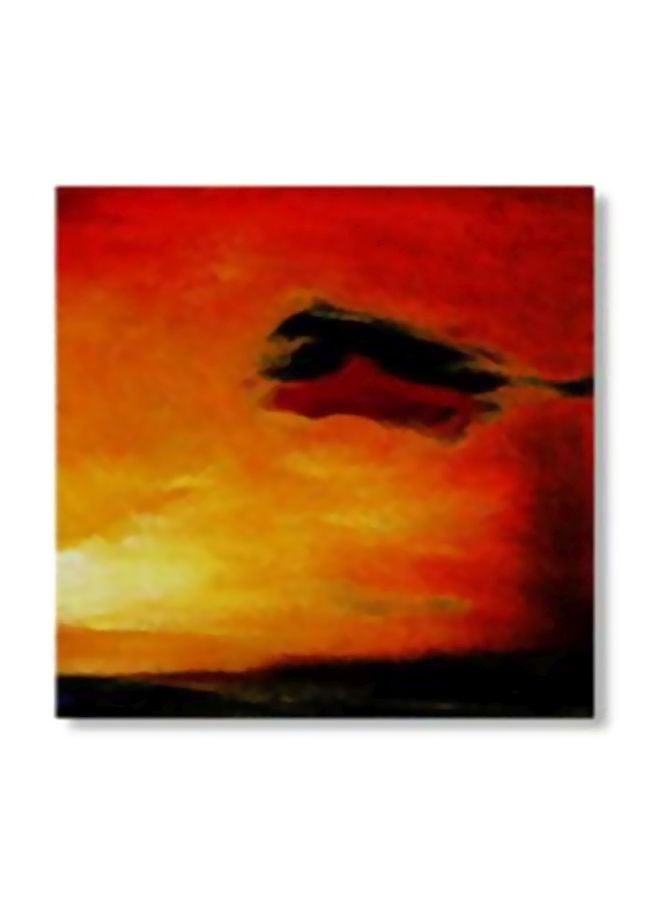 PHOTOBLOCK Decorative Wall Painting With Frame Red/Black/Gold 20x20cm