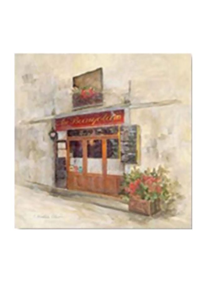 فوتو بلوك لوحة جدارية لتزيين الحائط مع إطار رمادي/بني/ أخضر 34x34سم