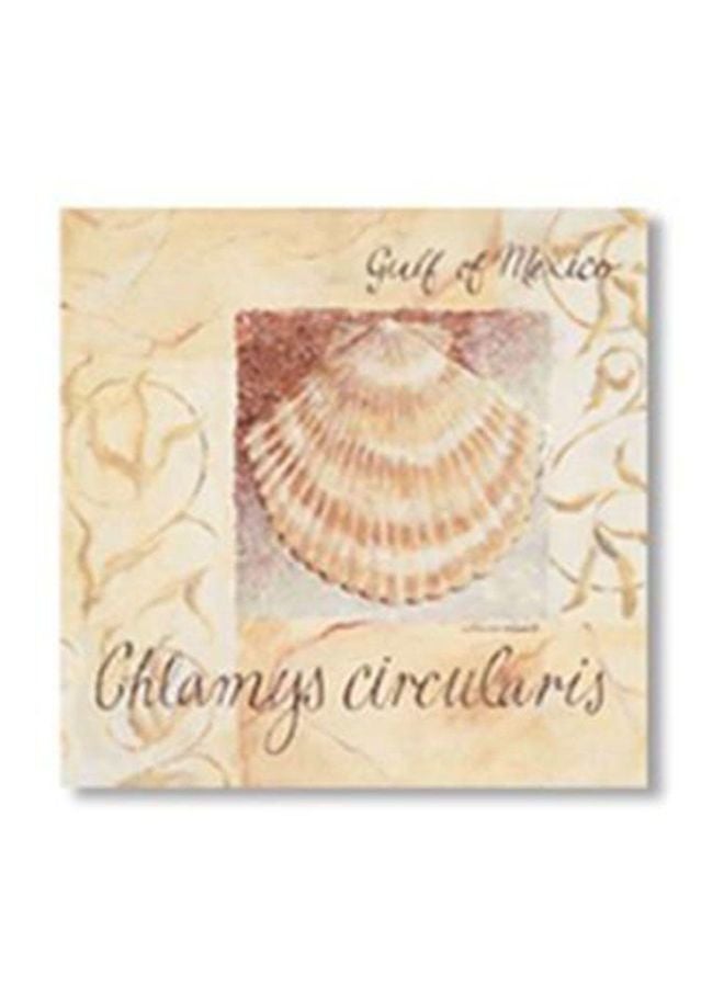 Decorative Wall Poster With Frame Beige/Brown 30x30cm