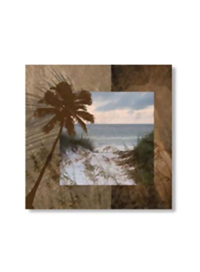 Decorative Wall Poster Brown/Grey 24x24cm