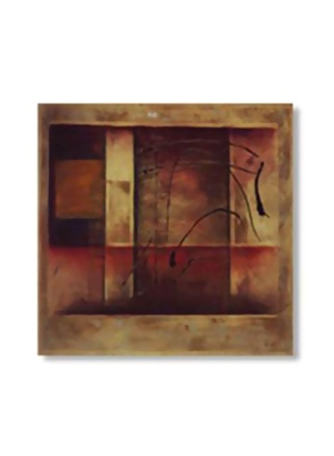 Decorative Wall Painting With Frame Beige/Brown 15x15cm