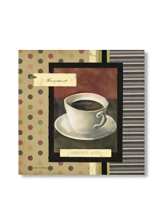 Decorative Wall Painting With Frame Brown/Grey/White 34x34cm