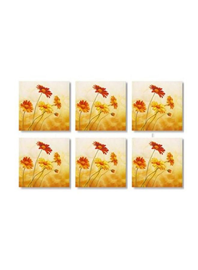 6-Piece Tea Coaster Set Multicolour 9x9cm