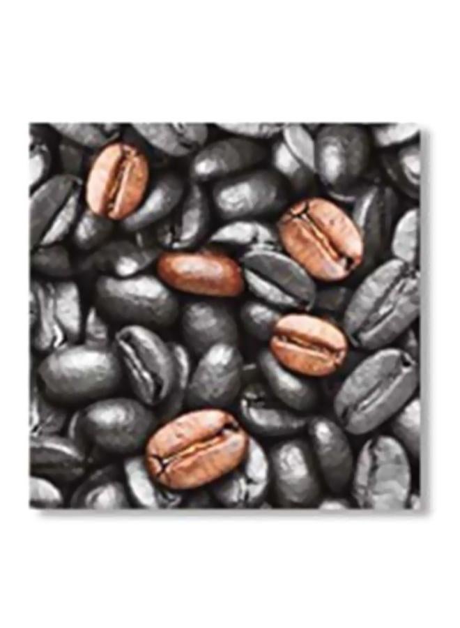 فوتو بلوك قاعدة إبريق شاي مزينة أسود/بني 30x30سم