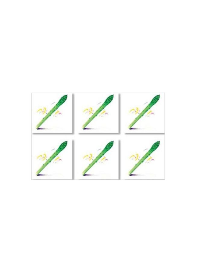 طقم قاعدة الأكواب 6 قطع متعدد الألوان 9x9سم