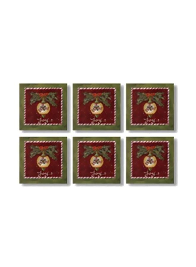 6-Piece Coaster Set Multicolour 9x9cm