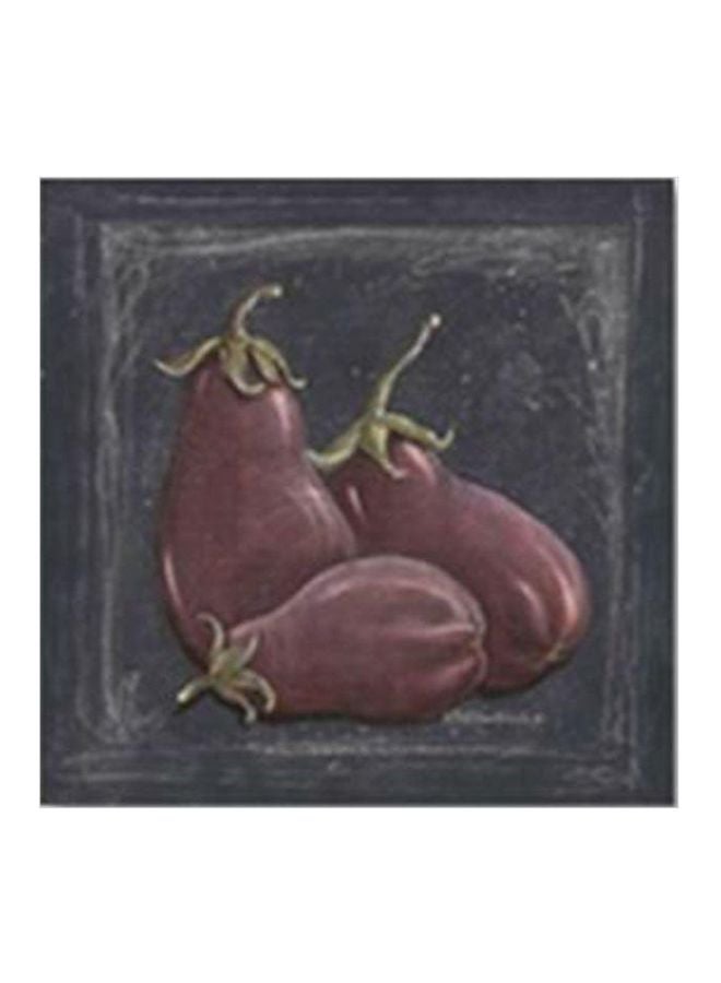 Decorative Wall Painting With Frame Purple/Black 20x20cm