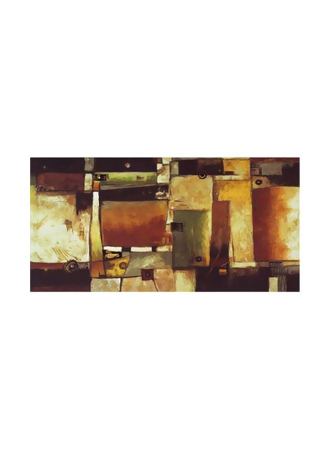 لوحة جدارية لتزيين الحائط مع إطار بني/بيج 45x13سم