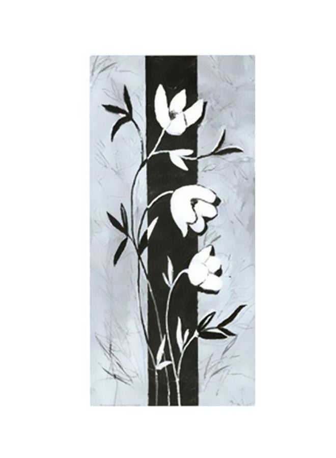 فوتو بلوك لوحة جدارية لتزيين الحائط مع إطار رمادي / أبيض / أسود 29x99سم