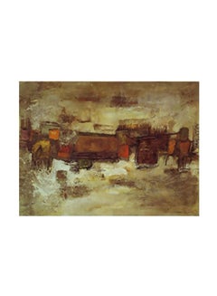 Decorative Wall Art With Frame Beige/Brown/Orange 24x34cm