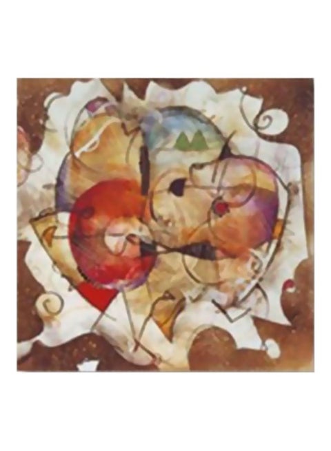 Decorative Wall Art With Frame Multicolour 34x34cm