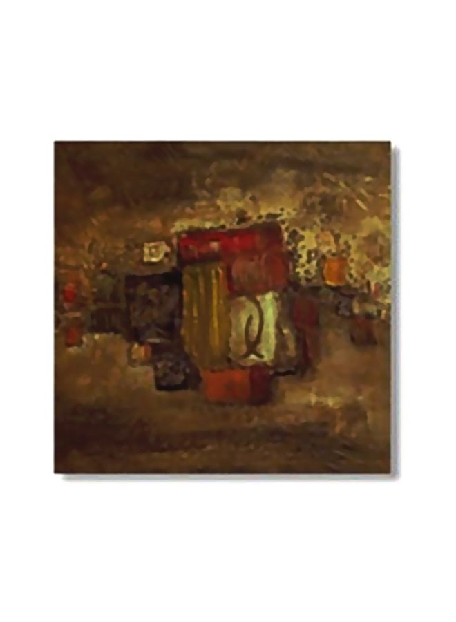 PHOTOBLOCK Decorative Wall Art With Frame Brown/Red 24x24cm 