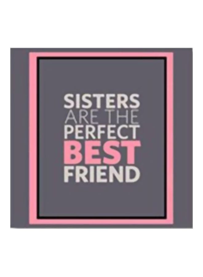 Decorative Wall Painting With Frame Grey/Pink/White 24x24cm