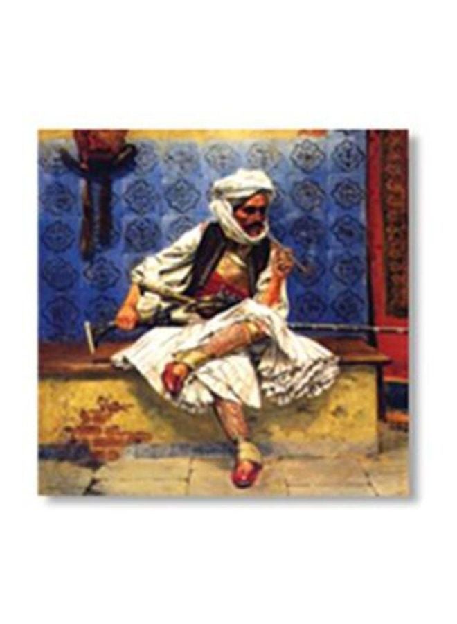 لوحة فنية لديكور الحائط أزرق/أحمر/أبيض 24x24سم