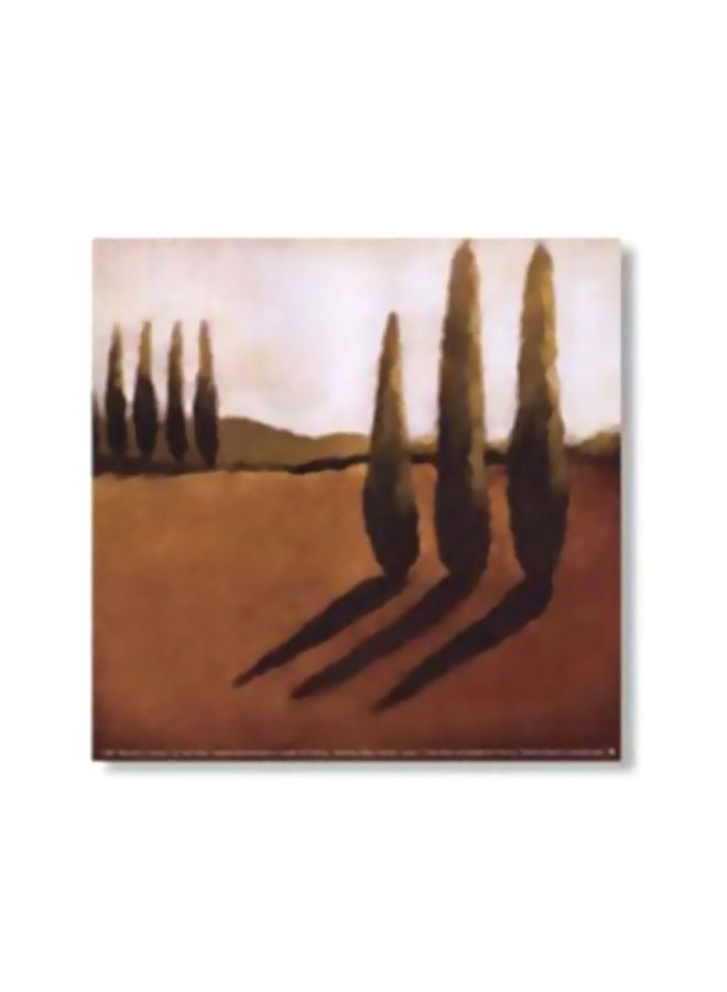 حامل أكواب بطبعة عصرية للزينة بني/أبيض/أسود 34x34سم