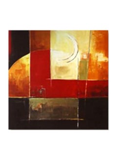 Abstract Patterned Decorative Wall Poster With Frame Red/Grey/Orange 15x15cm