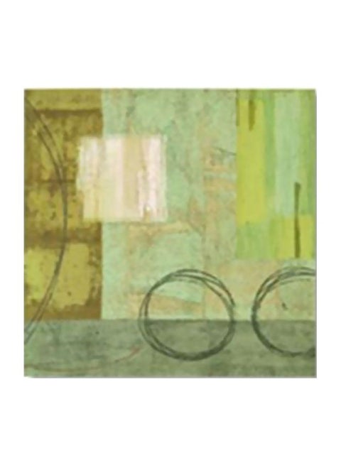 Abstract Patterned Decorative Wall Poster With Frame Green/Grey/Beige 15x15cm