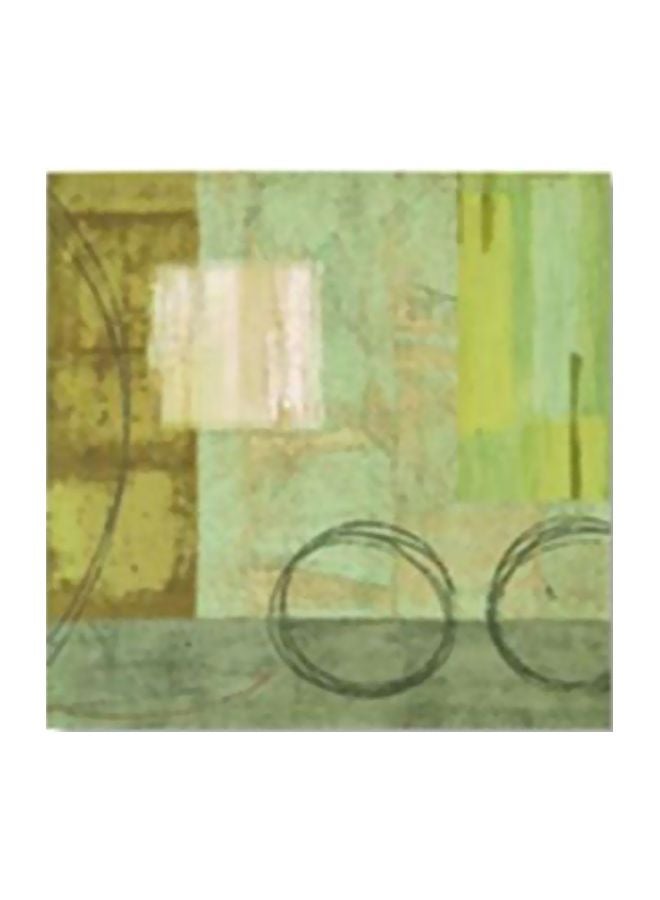 Abstract Patterned Decorative Wall Poster With Frame Green/Grey/Beige 15x15cm