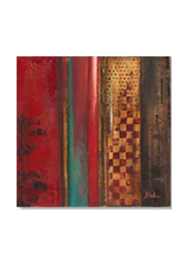 PHOTOBLOCK Abstract Patterned Decorative Wall Poster With Frame Red/Blue/Yellow 15x15cm 