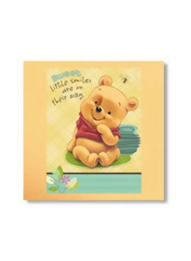 Decorative Wall Poster With Frame Yellow/Blue/Green 20x20cm