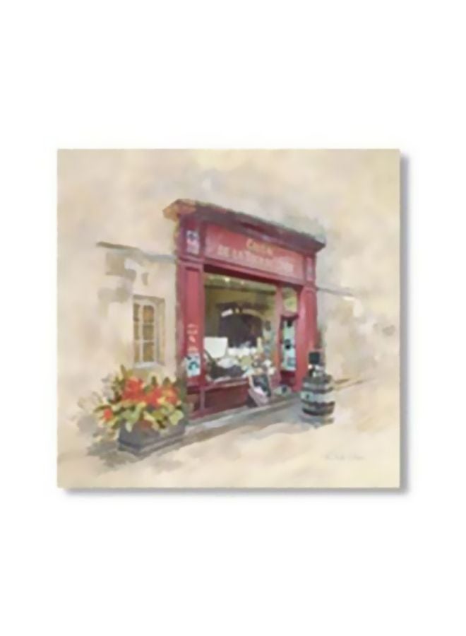 لوحة جدارية لتزيين الحائط مع إطار بيج / بني 34x34سم