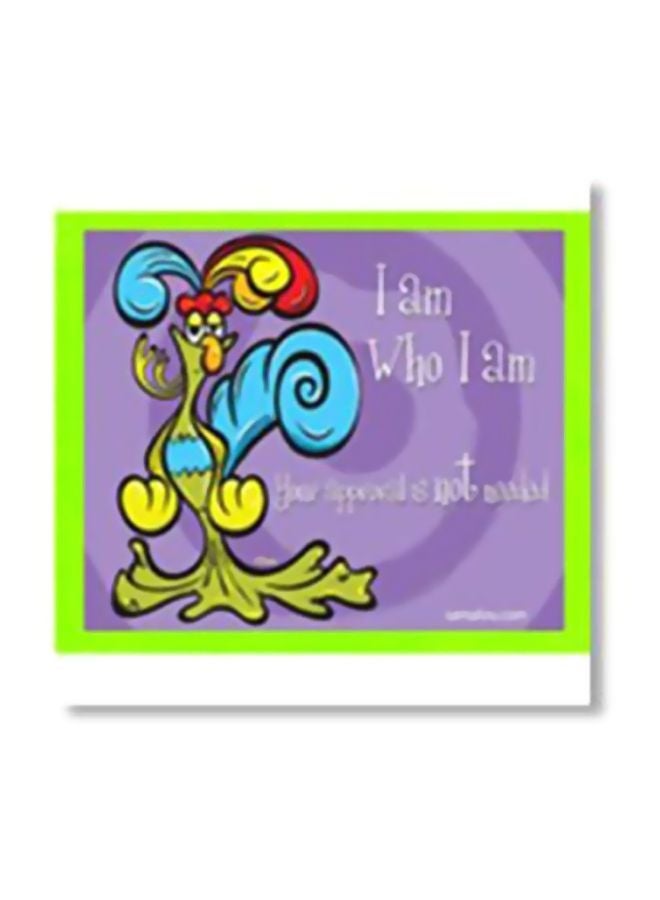 بوستر جداري للتزيين مع إطار بنفسجي/ أخضر/ أزرق 34x34سم