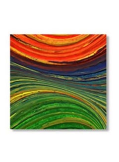 Abstract Patterned Decorative Wall Poster With Frame Red/Green/Blue 34x34cm