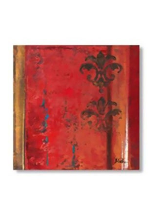 Abstract Patterned Decorative Wall Poster With Frame Red/Grey/Black 34x34cm - v1565954175/N29116430A_1