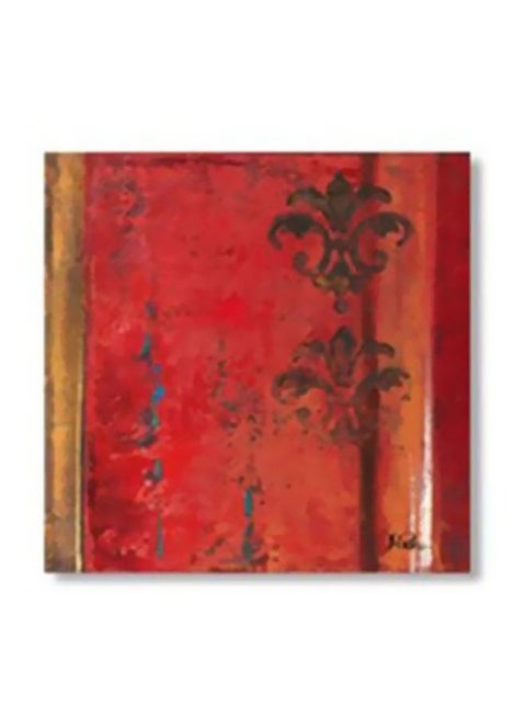 Abstract Patterned Decorative Wall Poster With Frame Red/Grey/Black 34x34cm