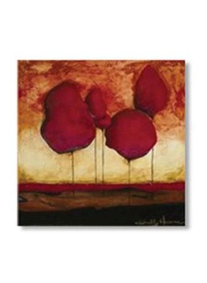 فوتو بلوك لوحة جدارية لتزيين الحائط مع إطار بني/أحمر 15x15سم