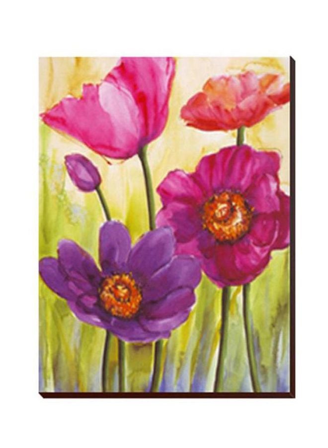 Decorative Wall Poster With Frame Multicolour 20x60cm