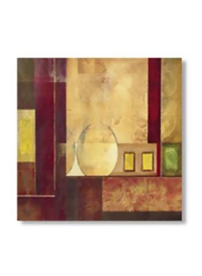 لوحة فنية لديكور الحائط بيج/بني/أصفر 24x24سم