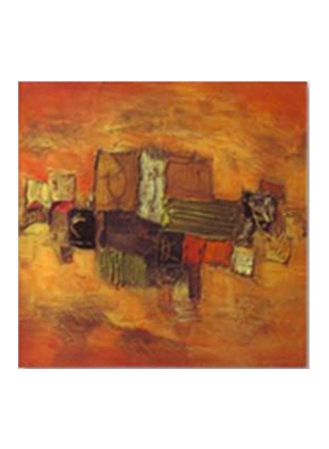 فوتو بلوك لوحة فنية لديكور الحائط أحمر وأسود 34x34سم