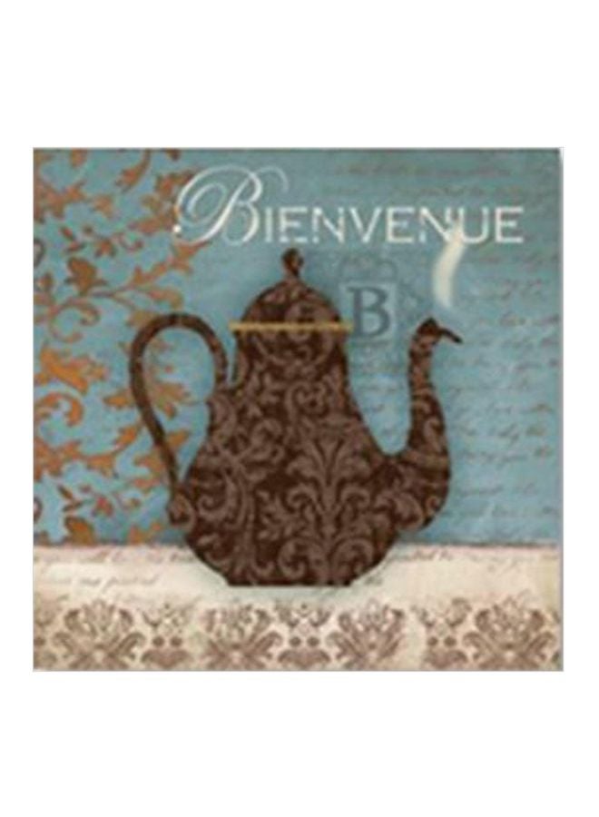 لوحة فنية لديكور الحائط أزرق/أخضر/أبيض 24x24سم