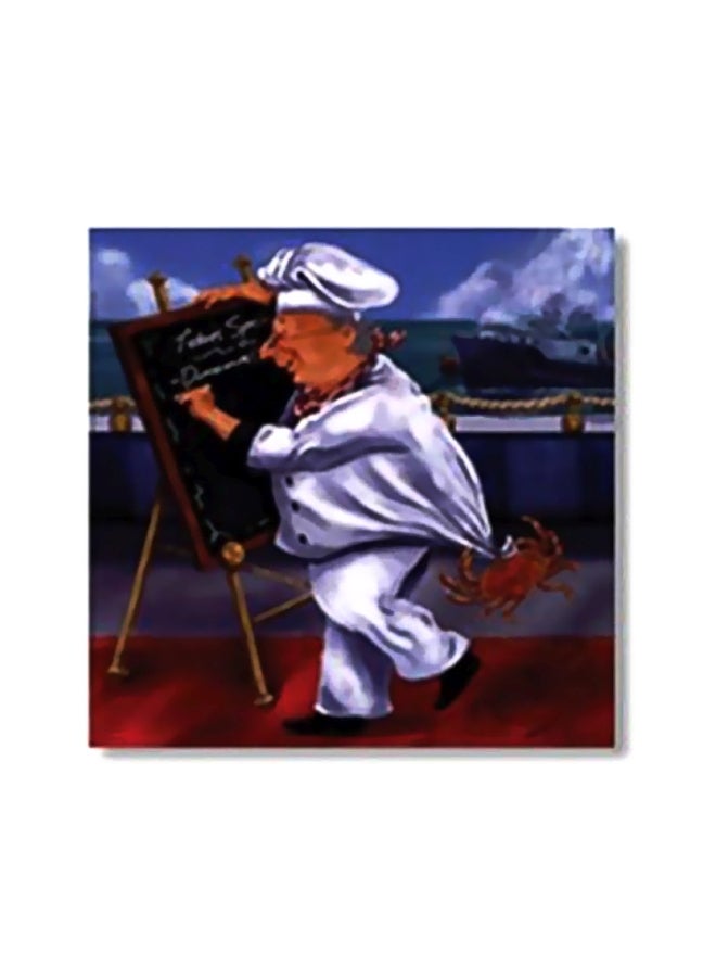 بوستر جداري للتزيين مع إطار أبيض/أسود/أحمر 30x30سم