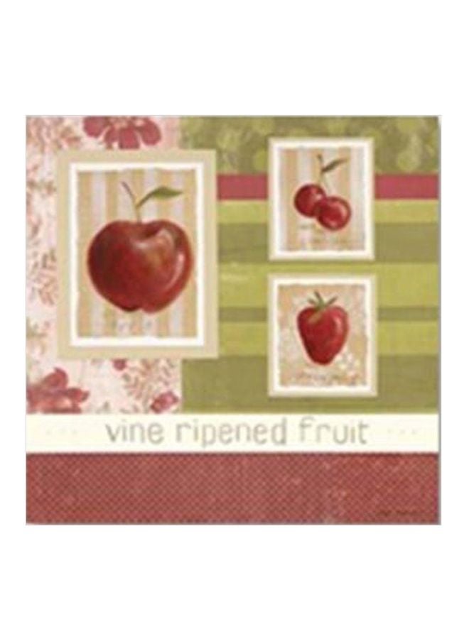 لوحة جدارية لتزيين الحائط مع إطار أحمر / أخضر / وردي 15x15سم