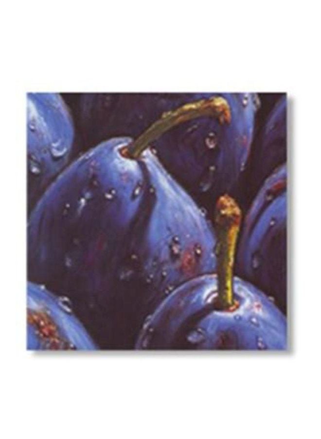 Decorative Wall Painting With Frame Purple/Black 15x15cm