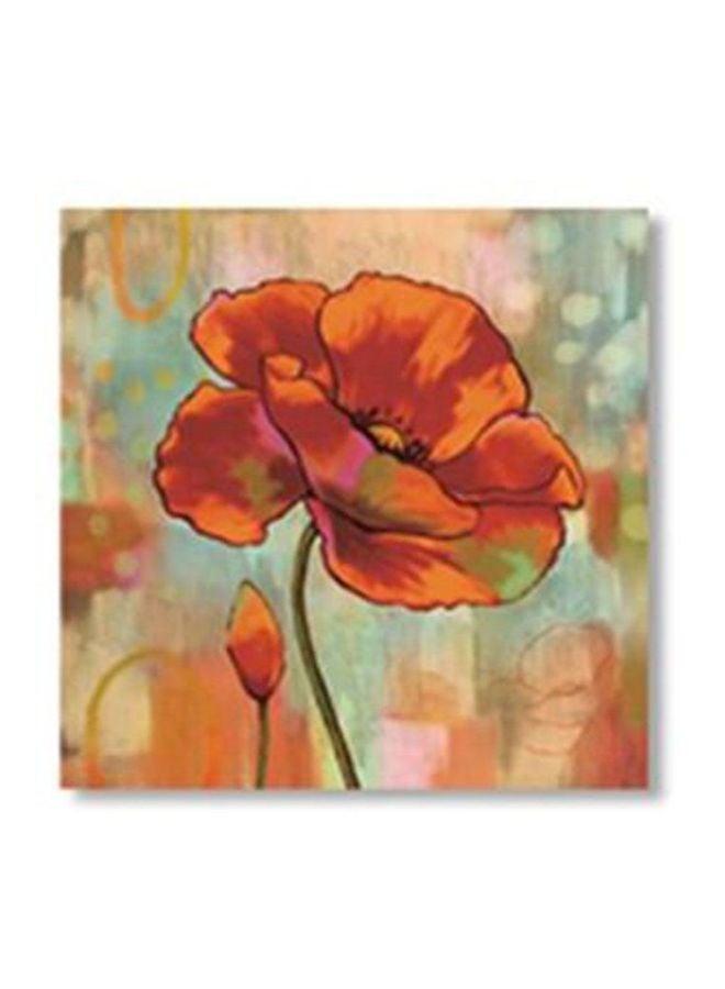 فوتو بلوك لوحة جدارية لتزيين الحائط مع إطار أحمر/برتقالي/أخضر 15x15سم