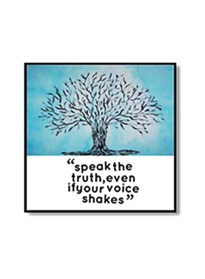 PHOTOBLOCK Decorative Wall Poster Blue/White 24x24cm