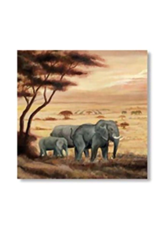 لوحة جدارية لتزيين الحائط مع إطار متعدد الألوان 34x34سم